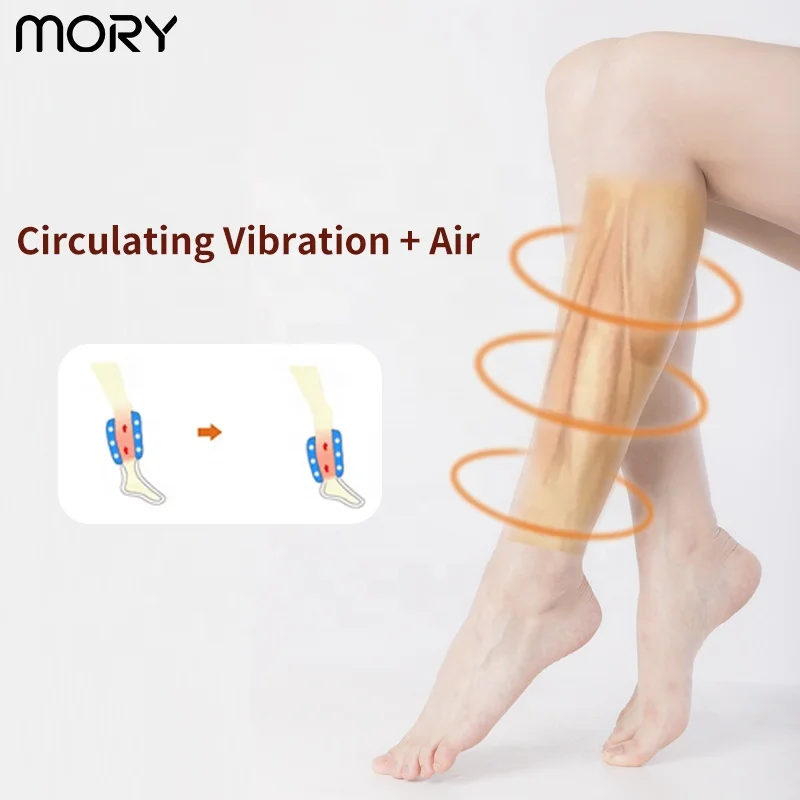 portable sport recovery calf warp air com pressure blood circulation device leg massager air compression