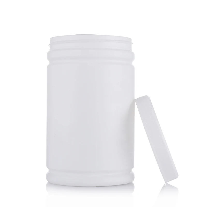 Бутылка для упаковки пищевых продуктов белого цвета, 800 мл, пластиковые бутылки для конфет, PE винтовые крышки