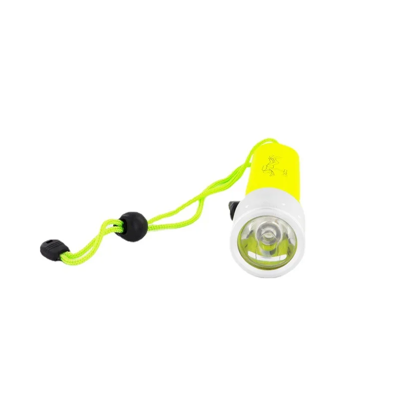 Rechargeable underwater T6 LED diving torch high brightness yellow plastic waterproof dive flashlight