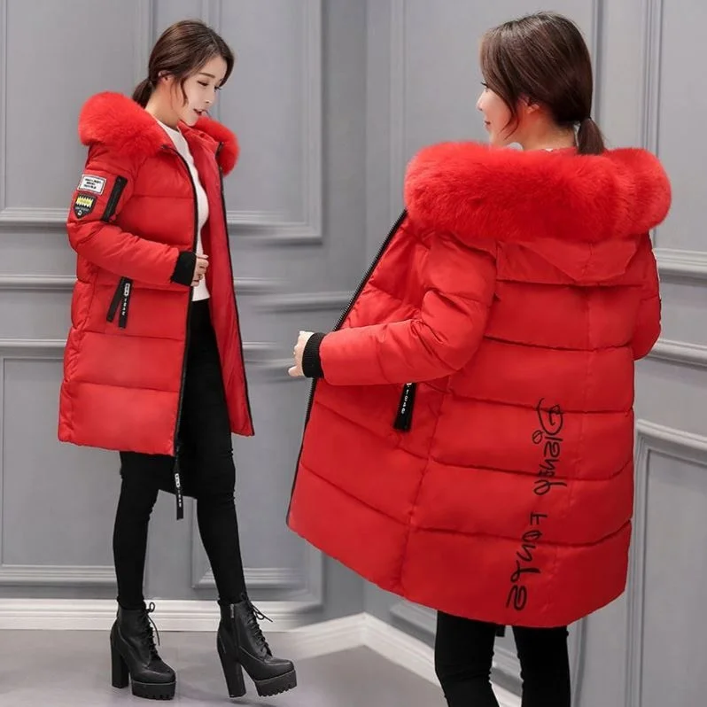 Popular Walson Down Jacket Womens 2022 New Large Fur Collar White Eiderdown Hooded Winter Coat.