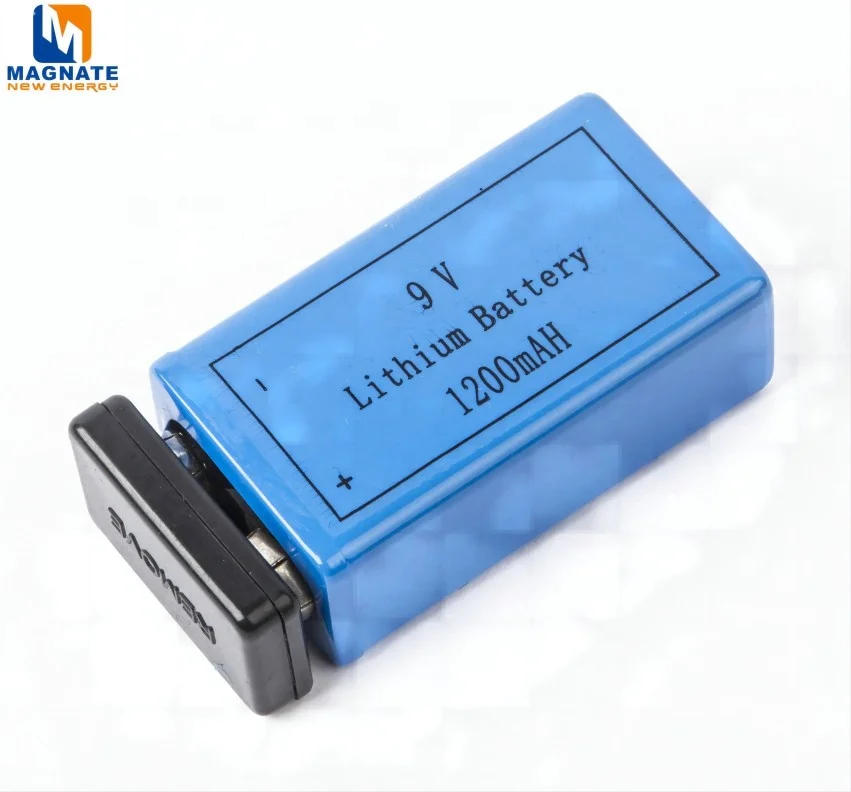 MAGNATE Battery 9V Lithium Manganese Dioxide Battery Li-MnO2 Pouch cell CP9V 1200mah