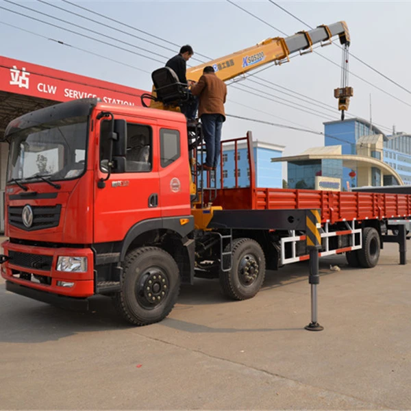 
6x4 Truck crane mounted Telescoping Boom hydraulic Crane with 10 ton boom truck crane 