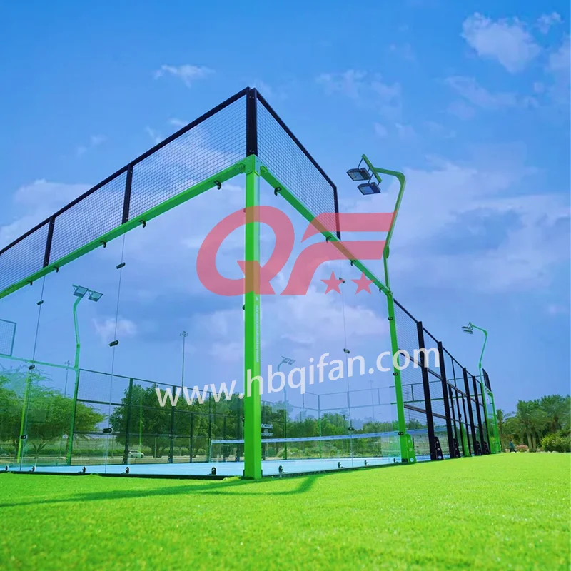 2022 Good Quality Custom Color Portable Paddle Tennis Panoramic Padel Court for Sale
