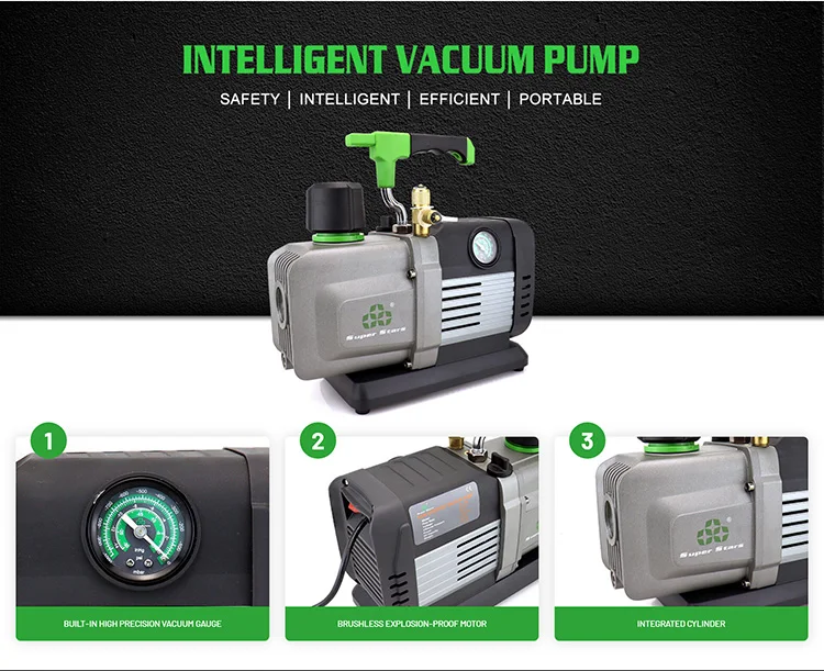 ST-4BM супер звезда Интеллектуальный двойной вакуумный насос 4.5CFM 50 Гц 60 встроенный электромагнитный безопасный взрывозащищенный без блесток