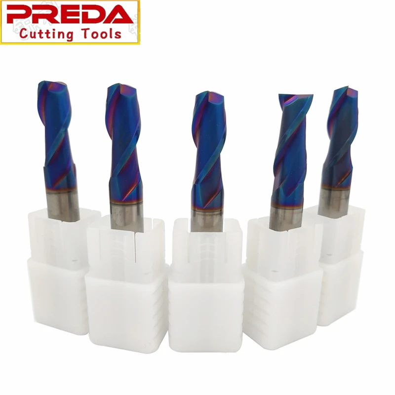 solid carbide 6mm blue nano coated HRC65 2 flutes square end mills
