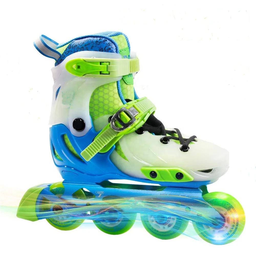 all wheel flashing children adjustable patine roller skate shoe