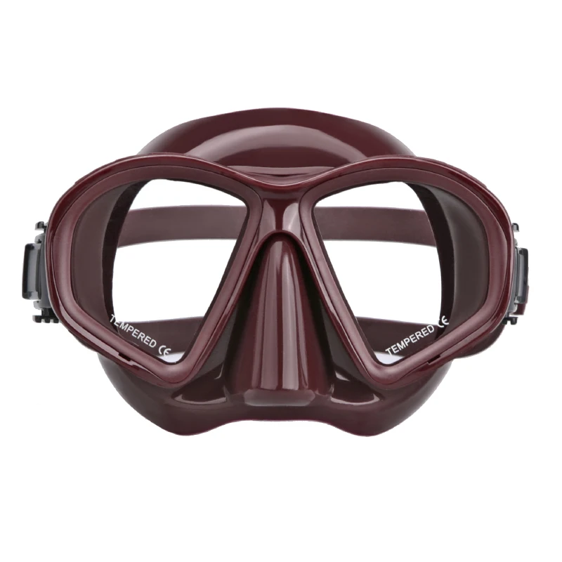 Aloma Solid Color Silicone Low Volume Scuba Diving Mask Large Field of View Freediving Waterproof Snorkel Gear