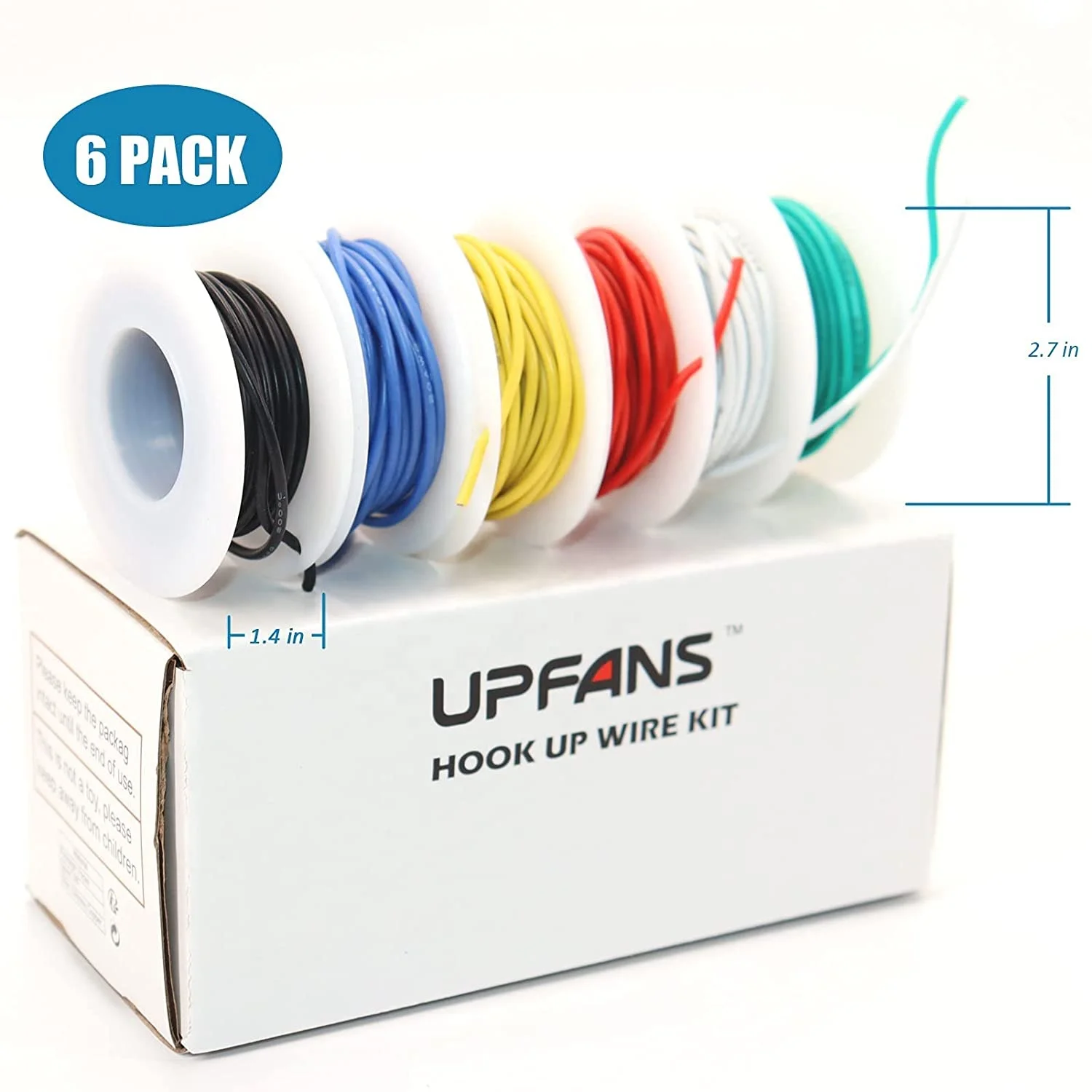 60Ft 12AWG Electric Silicone Wire Kit 6 Colors(Each 10FT) 12 Gauge Hook Up Wire Cables Tinned Copper Stranded Wire