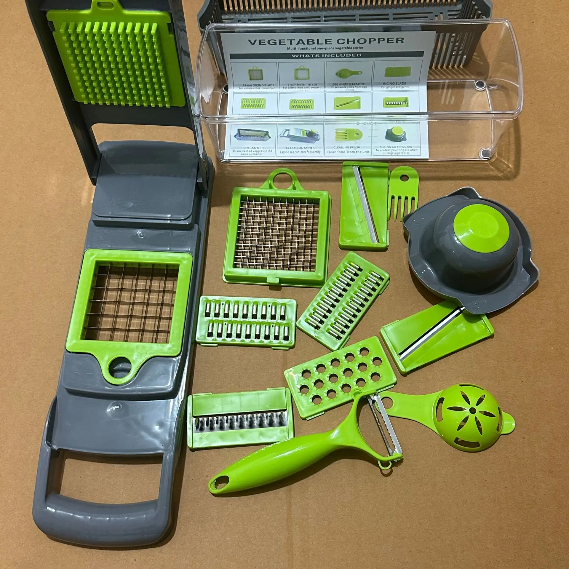 16 In 1 Vegetable Fruit Chopper Cutter Kitchen Food Onion Veggie Dicer Slicer Mandolin