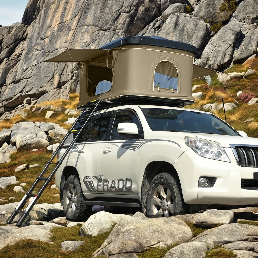 New Style 2-Person Car Roof Tent with ABS Frame Waterproof Oxford Fabric Comfortable and Convenient for Travel