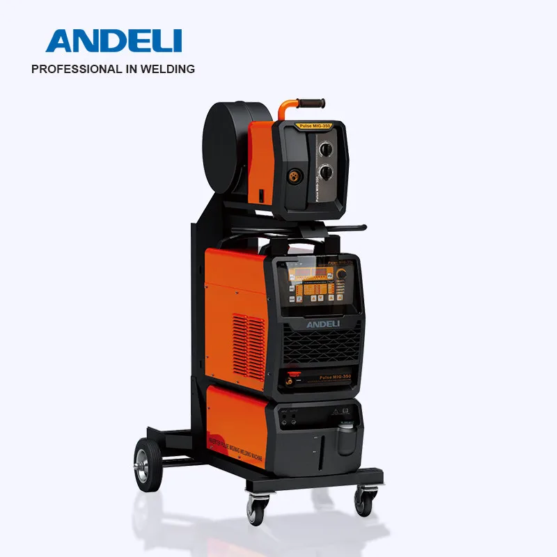 
ANDELI MIG-350P Inverter high frequency heavy duty digital synergic CO2 gas mig welder double pulse aluminum mig welding machine 