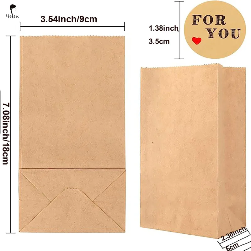 Helen Halloween Treat Bags Kraft Paper Bags Party Bags for Gifts Halloween Custom any Size Customized New Years Customizable