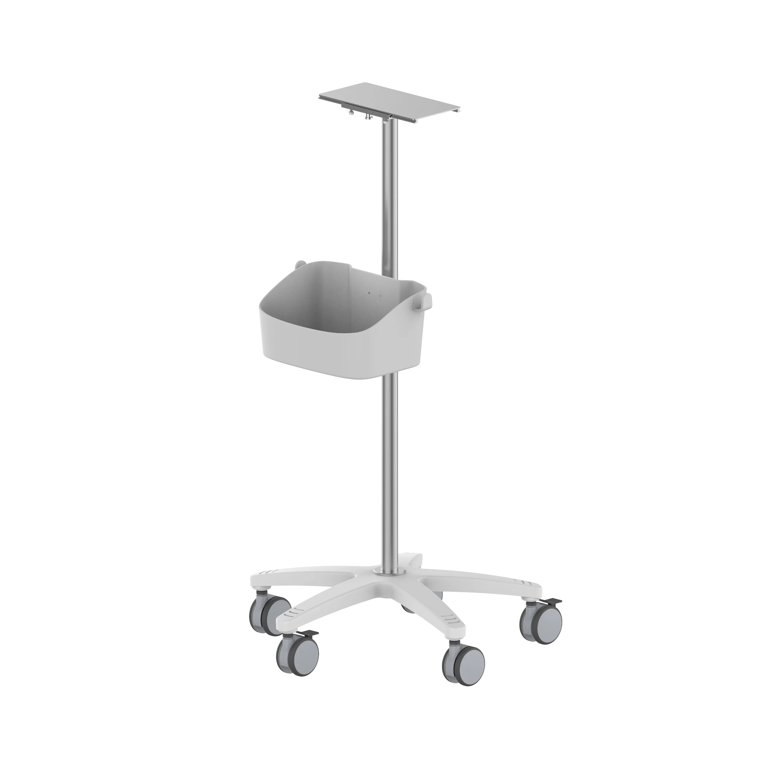 Medical Monitor Stand 3 inch Silent Casters Patient Monitor Cart for Hospital