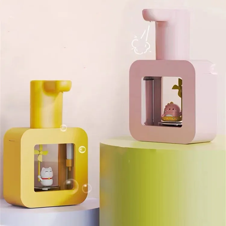 Popular Cartoon Automatic Soap Dispenser 400ml USB Rechargeable Hand Sanitizer with Time Reminder for Kids