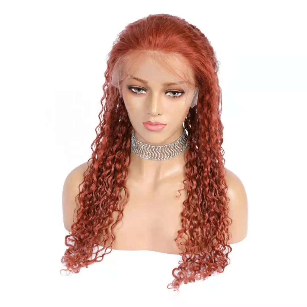 8-40inch 100% brazilian human hair wigs, virgin hair deep curly 350 color 13*4 tranparent lace front wigs, long human hair wigs