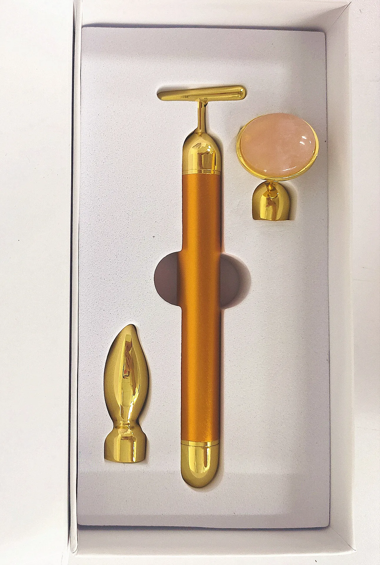 3 in 1 Electric Jade  Roller  Face Massager Skin Lifting T Shape Beauty Bar Pink Quartz Gold Vibrating Face Roller