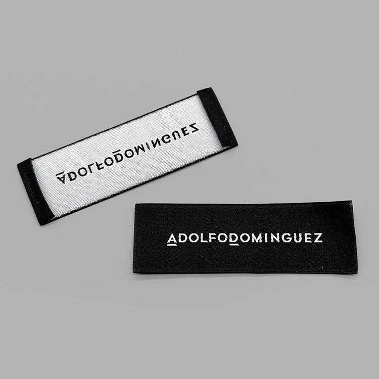 ZD Custom Logo Cloth Tag Labels For Clothing Sewed Eco-Friendly T-Shirt Back Neck Label for Clothes