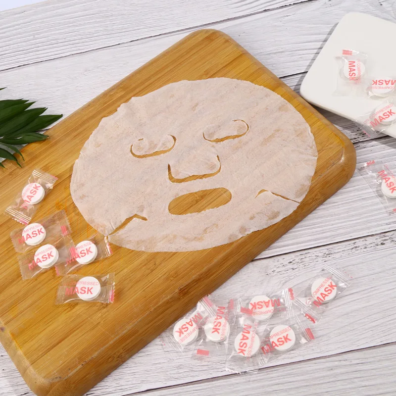50 Compressed Mask Paper Disposable Breathable Portable DIY Beauty Mask Granules Eco-friendly Cotton Pads Cotton Pad 201 2 Sided