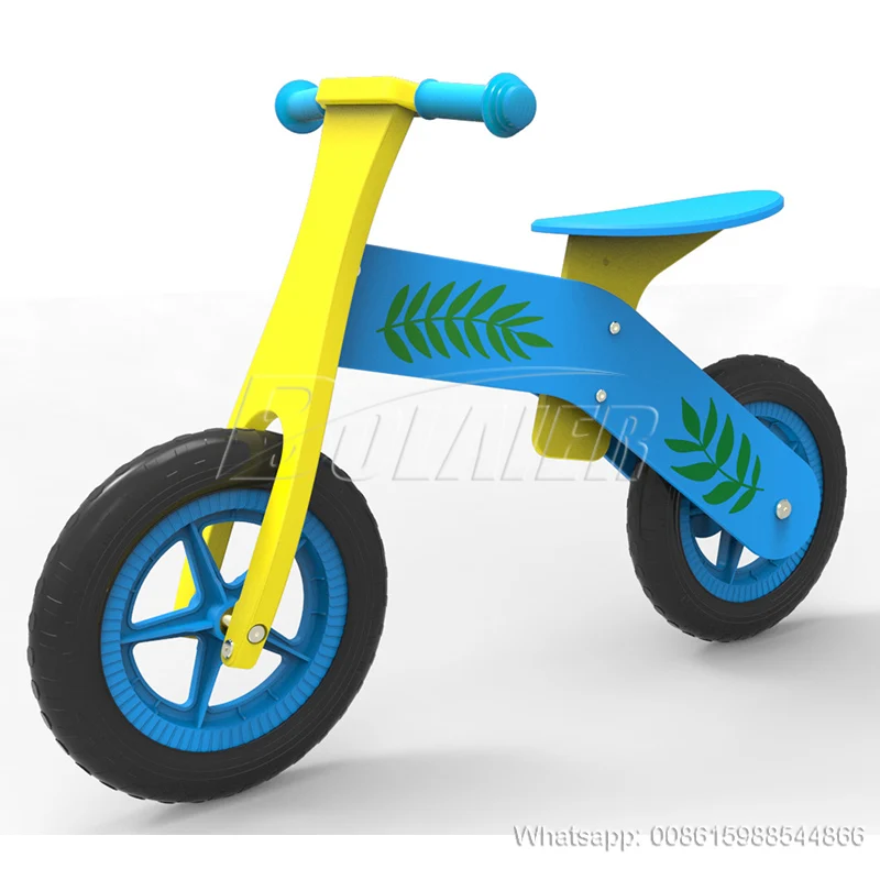 Adjustable Seat Kids Wooden Balance Bike For Baby Wood Running Bike