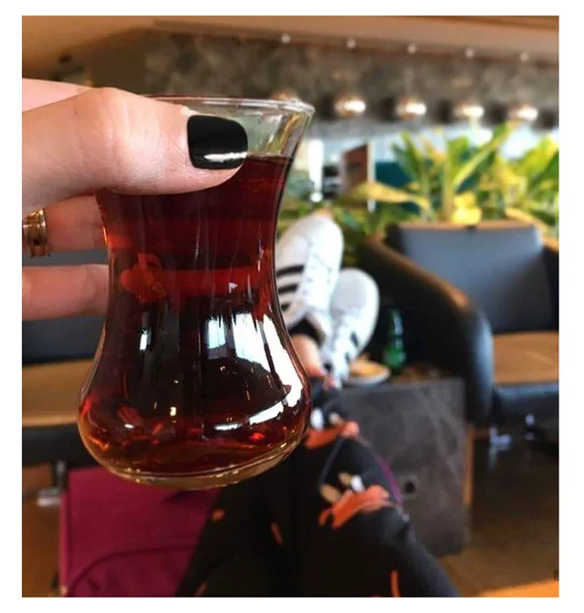 Factory Wholesale Arabic Tea Glass Cup Moroccan Turkey Black Tea Glass Cup With Saucer