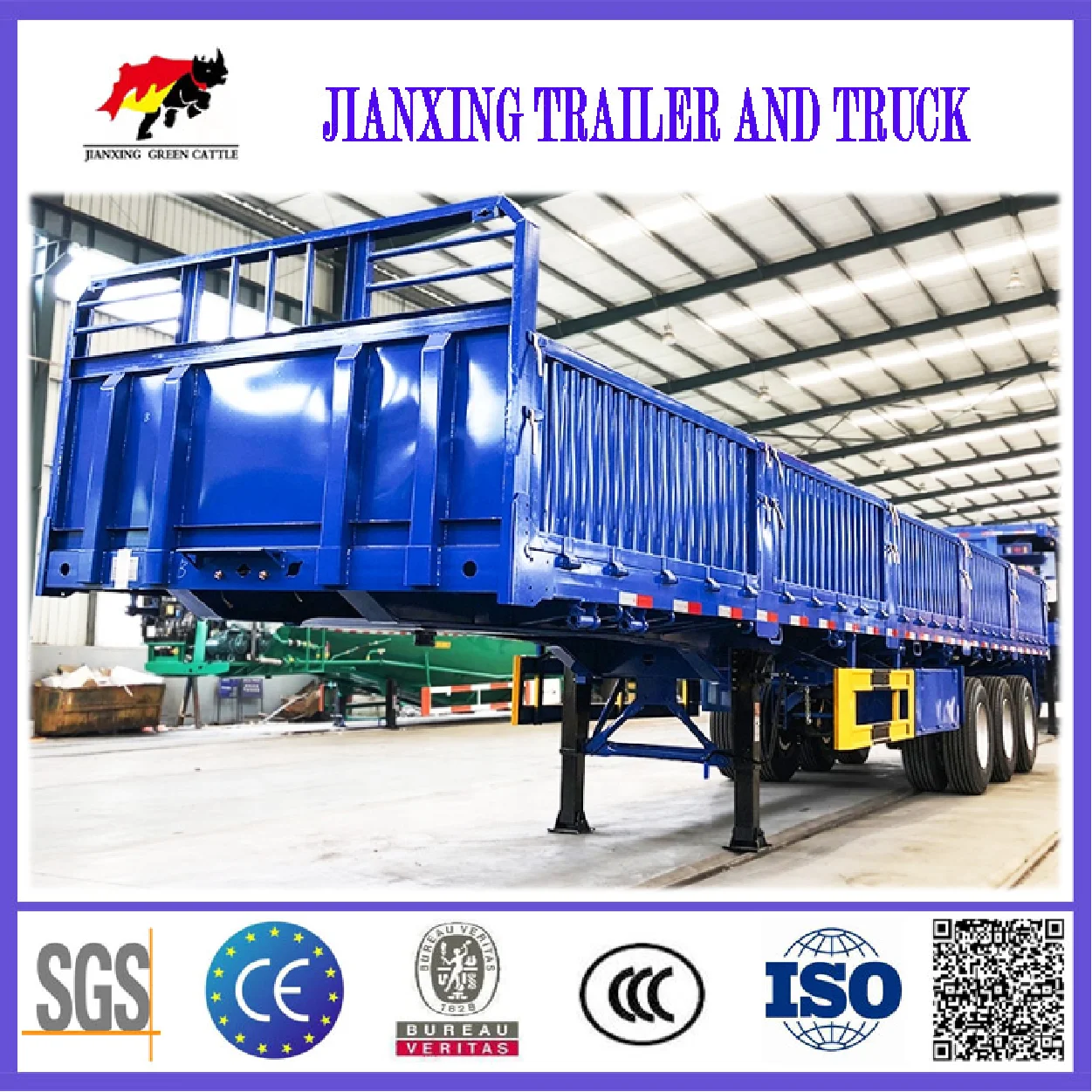 Cheap good quality 3 Axles 40ft 12m 12.5m 40ton 50ton Van Box semi trailer cargo semi trailer with enclosed Pickup