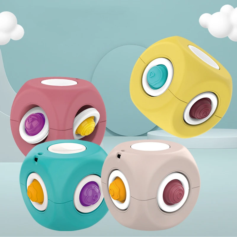 Finger Gyro Bubblemusic Stress Relief Fidget Toy New Decompression Magic Cube Toy Puzzle Decompression With Hanging Rope