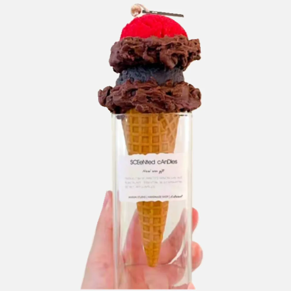 
Lovely decorative ice cream shaped scented candle fragrance aromatherapy candle 