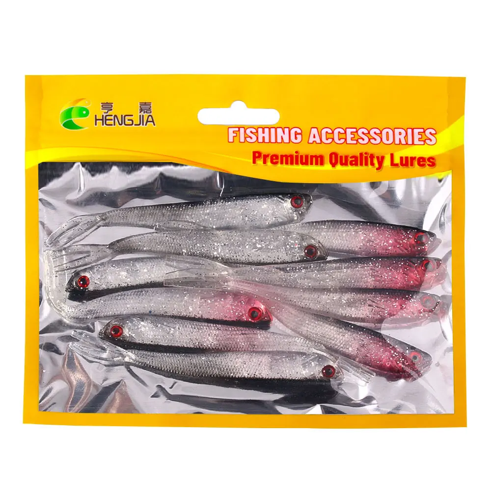 10CM-3.6G 10pcs/bag soft fishing lure swimbait artificial soft bait