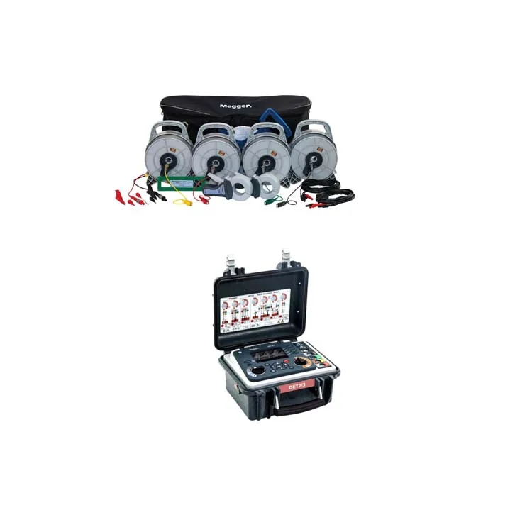 Megger DET2/3 EARTH TESTER 50M KIT LG7/P2  Memory Storage and USB Download + ETK50C Test Kit with 50m reels spikes clamps