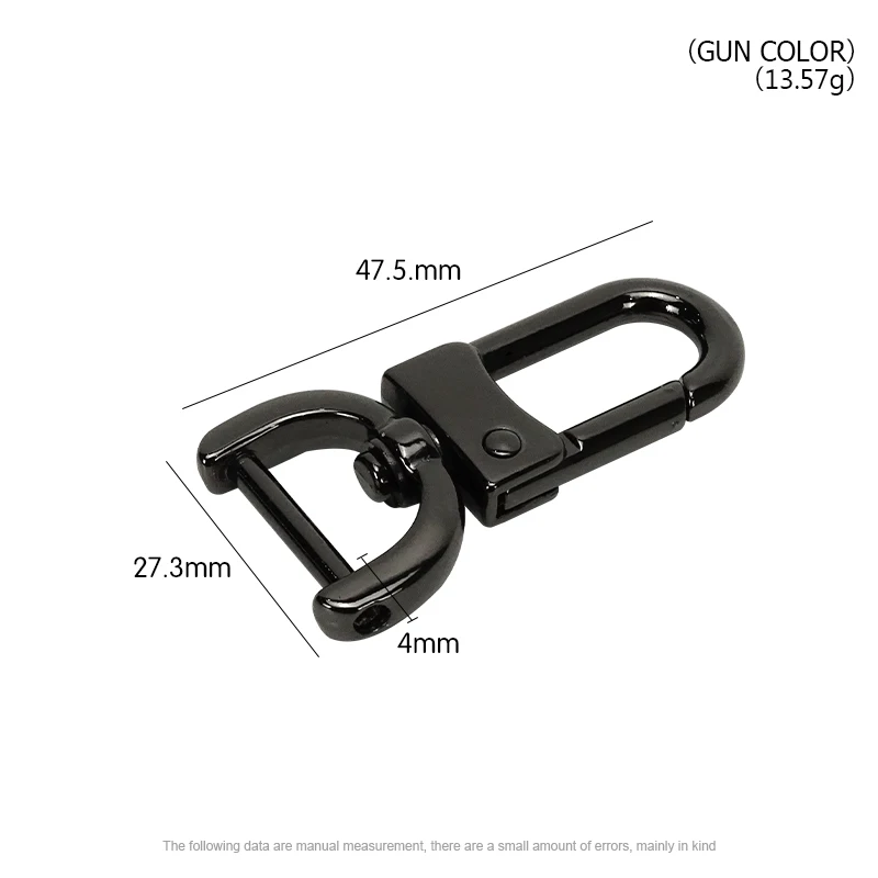 Luggage hardware accessories Zinc alloy gun color 1 inch plate buckle key chain bag shoulder belt buckle