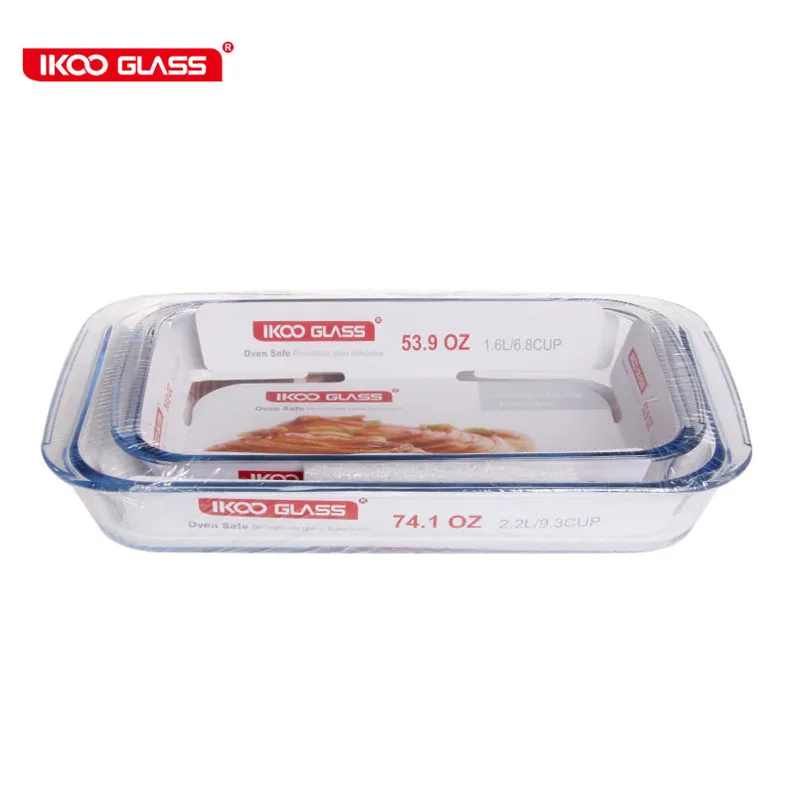 Clear Glass Baking Dish for Oven Oblong Casserole Dish Rectangular Baking Pan Glass Bakeware 1 Piece Baking Pan