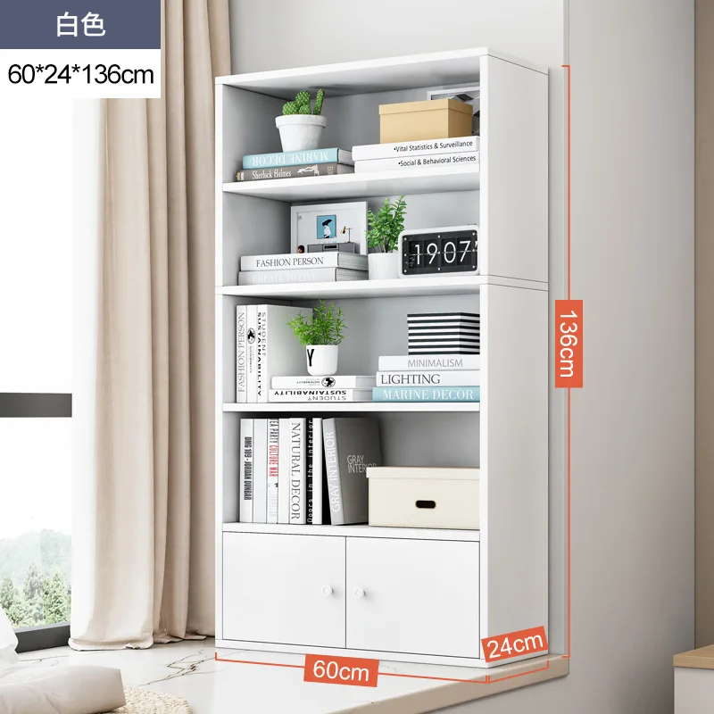 Custom Modern book shelf Design Wooden Display simple bookcase Wood Library Bookshelves Industrial Bookshelf with Back Panel