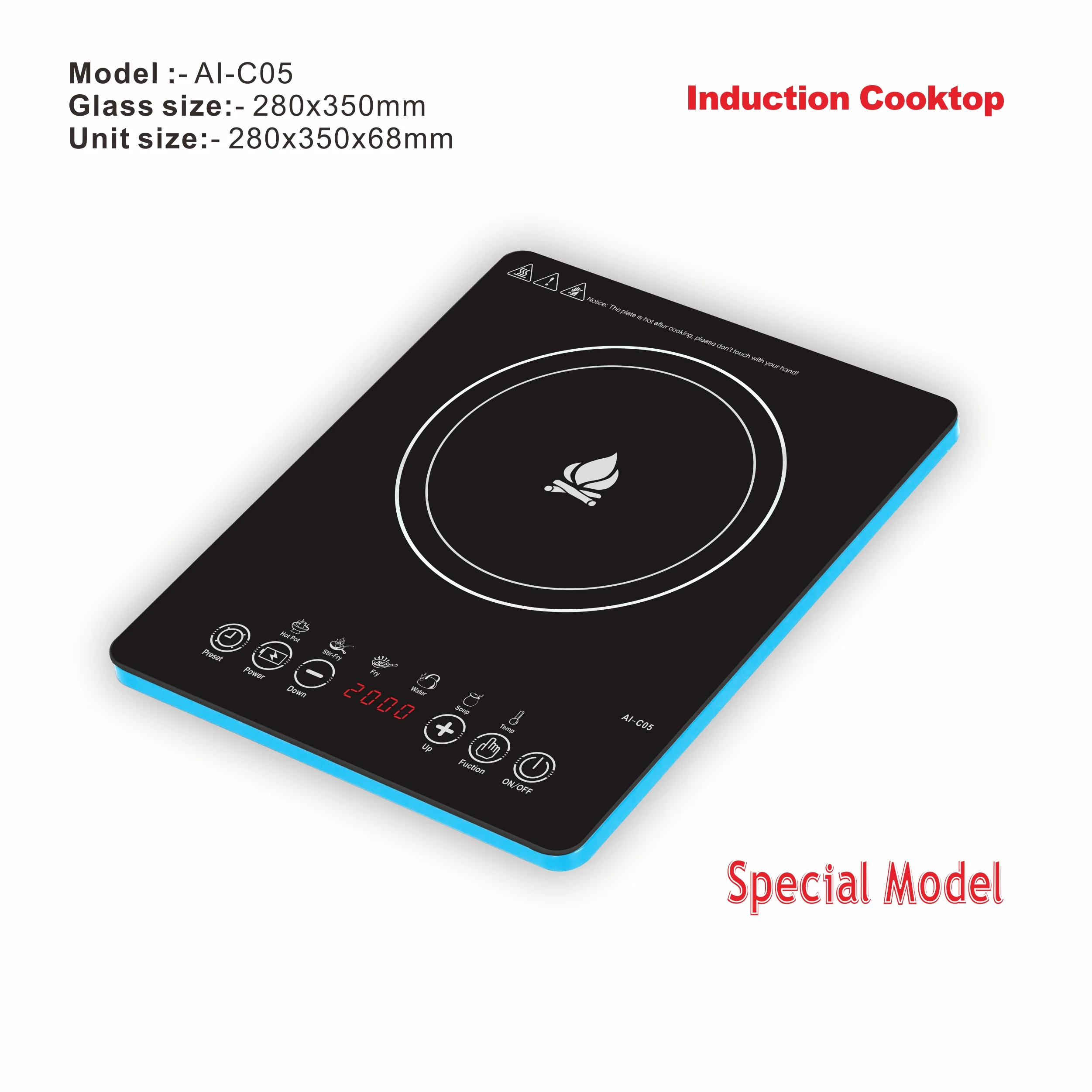 Factory Price 110V 220V 240V Induction Cooker AI-C05 Best burner with Good Hot Plate Gas Stove