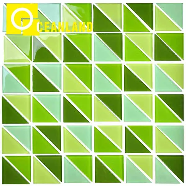 China Suppliers Modern Geometry Toilet Wall Decor Crystal Glass Ceramic Mosaic Tiles