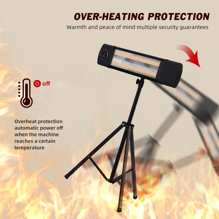 750W 1500W Hoom Indoor Portable Tripod Infrared Patio Heater Stand Outdoor Patio Heater Wall Mounted Electric Heaters
