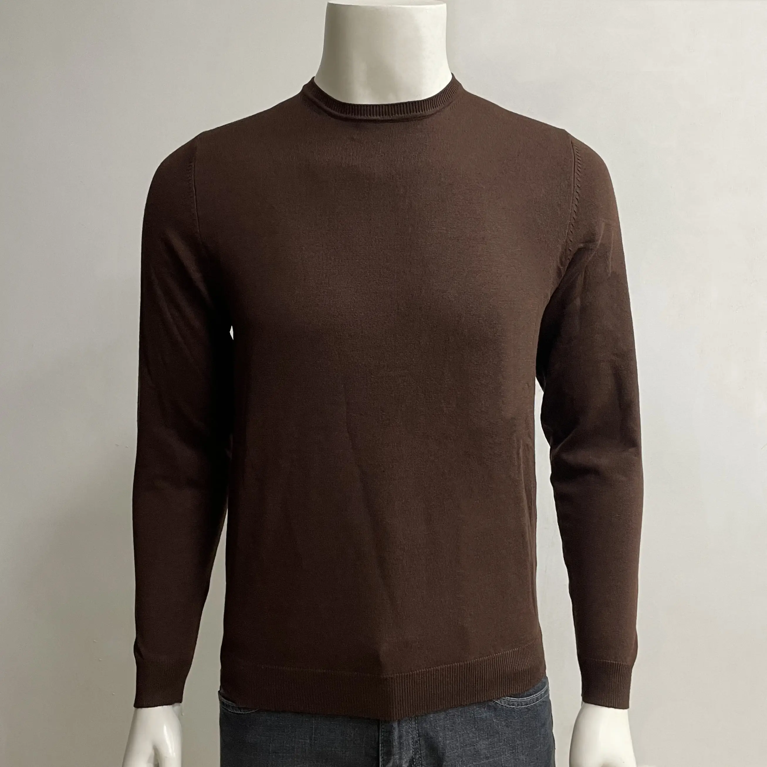 Patchwork Fashion Pullover Knit Sweater For Men High Neck Sweater Wool For Men Sweaters Men Customized