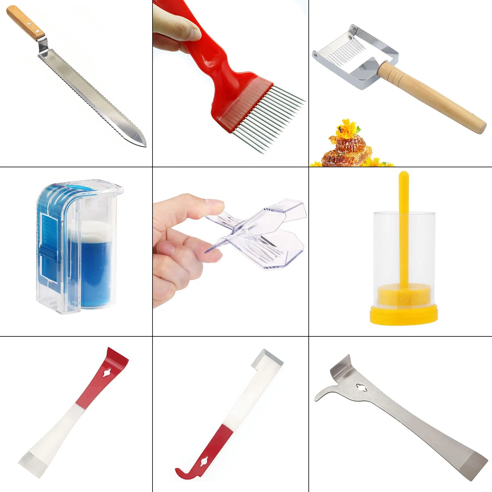 16Pcs Professional Bee Hive Tools, Beekeeping Supplies Bee Smoker Starter Kit, beehive Beekeeping Equipment