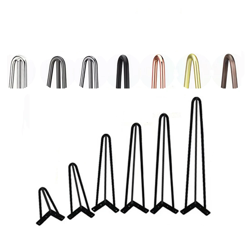 Best wholesale metal steel gold Iron furniture coffee dining table hairpin Legs