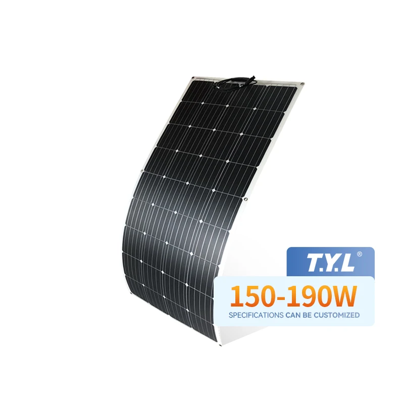 Solar Energy System Set Kit Power Cell Mono Strips Manufacturer Sunpower 100W150W 200W PET ETFE Flexible Solar Panel For Boat