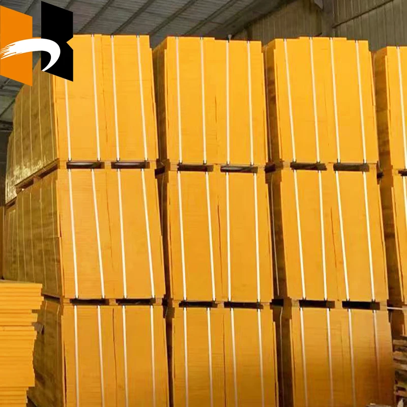 Waterproof Yellow Painting 3 Ply Spruce Fir Shuttering Plywood Formwork Panel