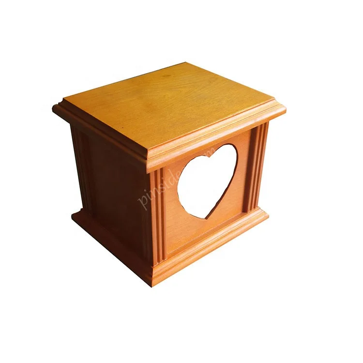 Handmade Solid Wood Pet Dog Cat Urns Photo Pet Memorial Urn Casket For Ashes Wholesale