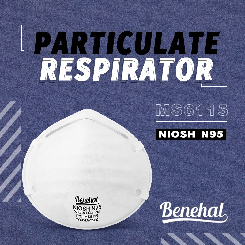 Niosh N95 mask particulate respirator model MS6115 medium size for Asia