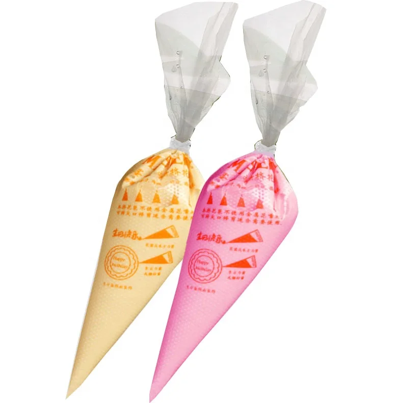 Cake Decorating Cream Pastry Bag Disable Plastic Red Restaurants Cake Tools Transparent Plastic icing bag for Cake Everyday