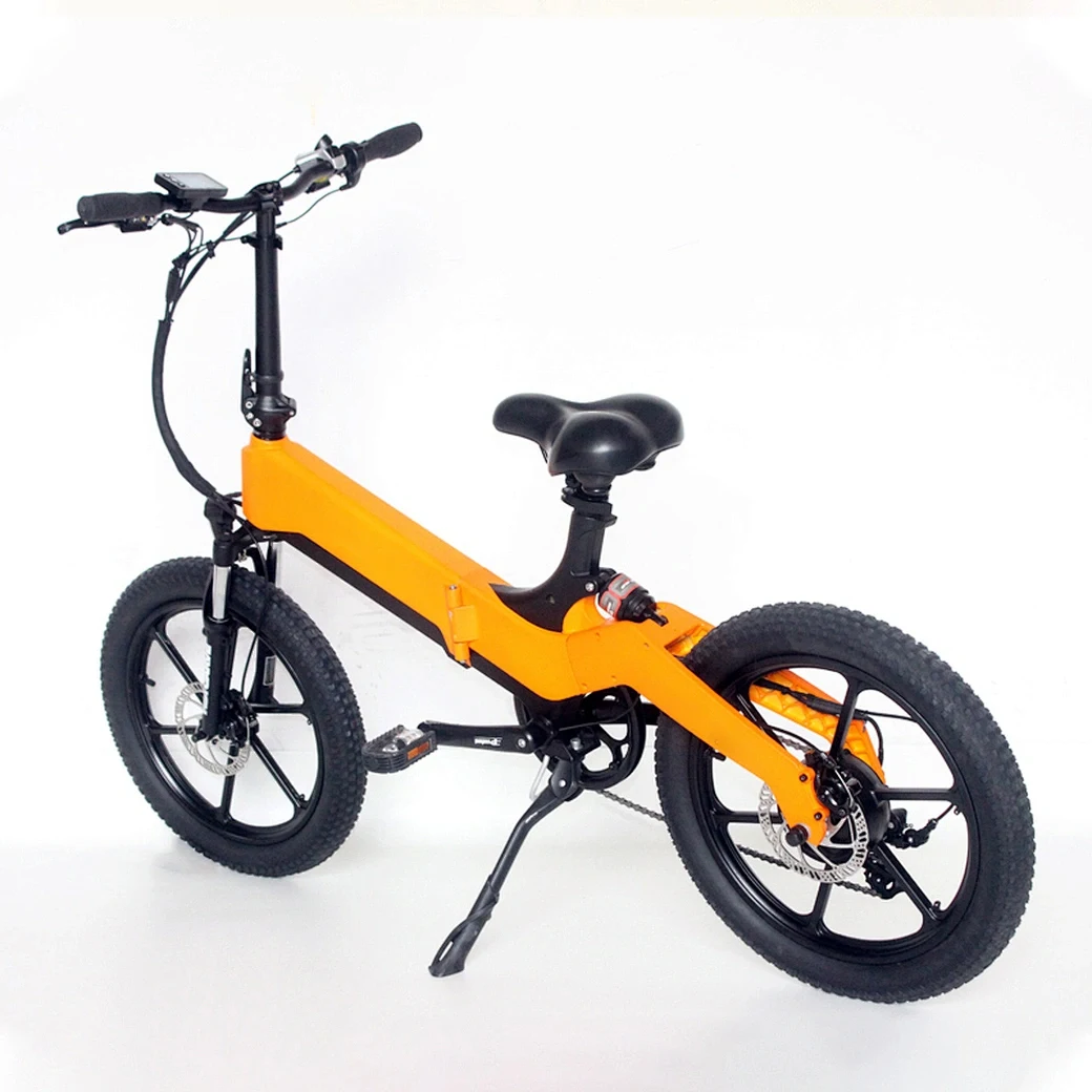 New Foldable Electric Vehicle Mag Alloy Folding with Rear Suspension 250W Rear Al Alloy Integrated Wheel Motor E-bike
