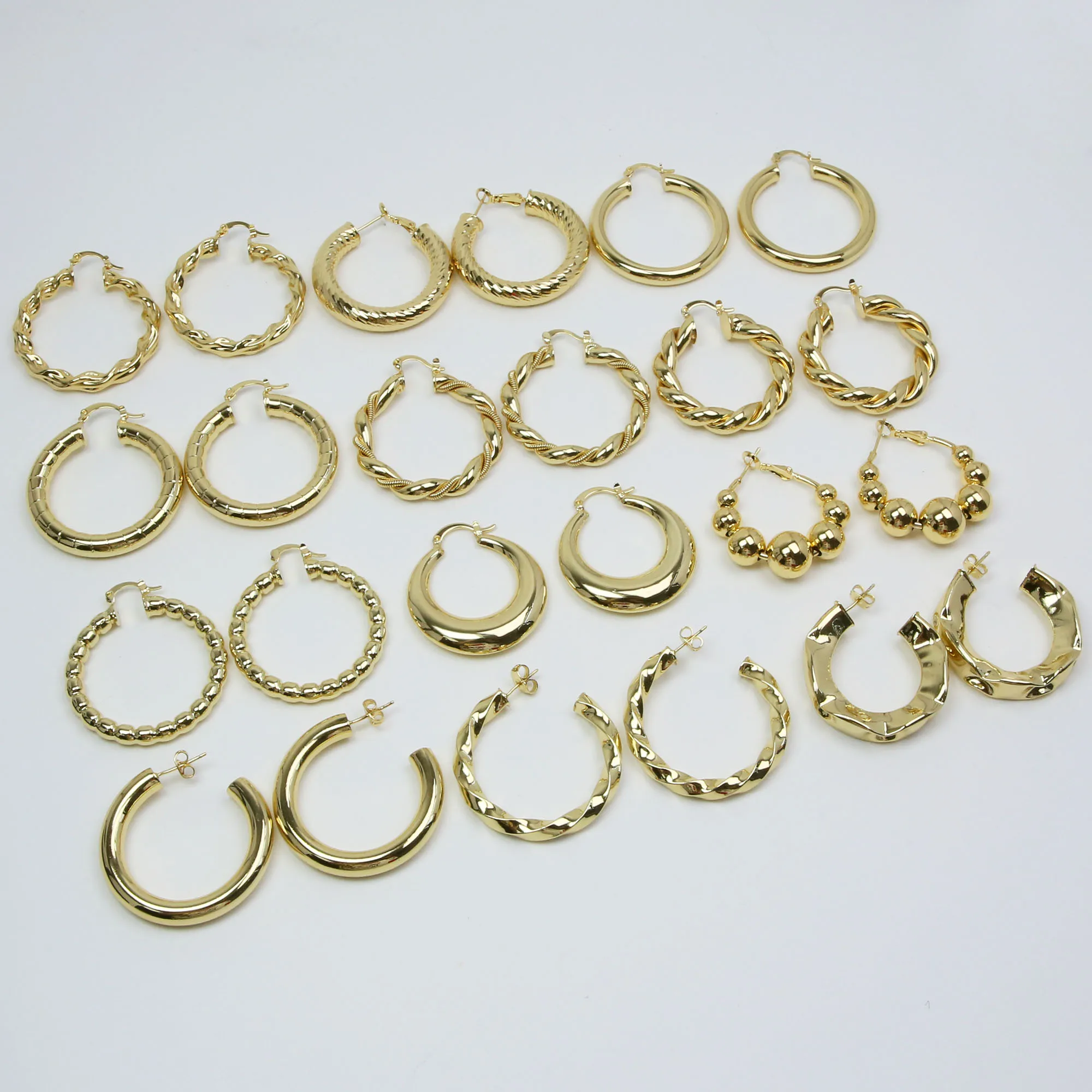 Spiral Stud Earrings Stainless Steel 18k Gold Plated Elegant Skinny Hoop Twisting Cartilage Helix Piercing Double Twist Earrings