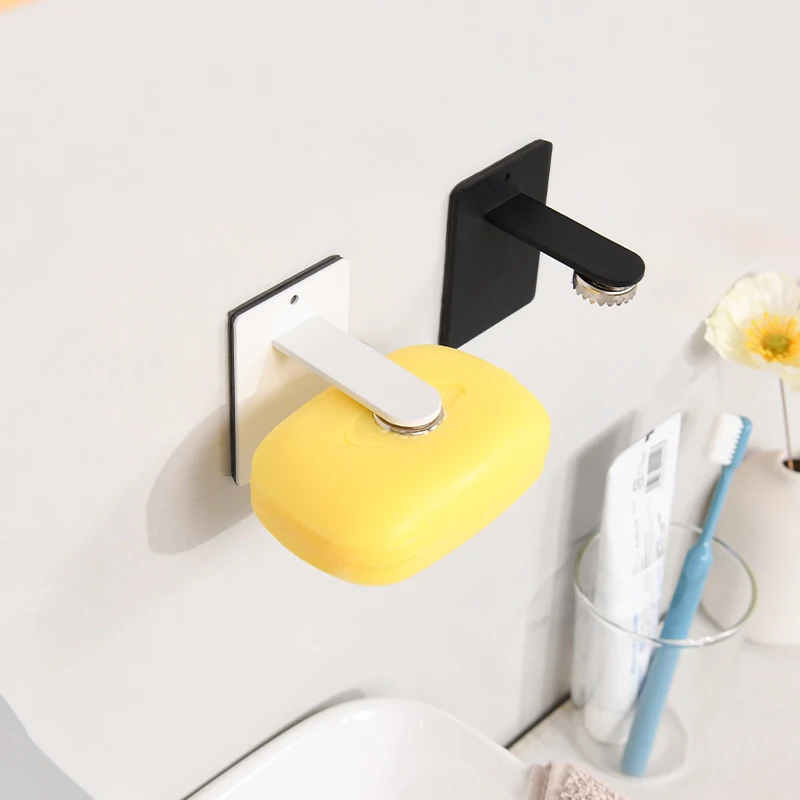 Customized 2 Pack Steel Soap Holder Modern Wall Mounted Drain Magnetic Soap Holder
