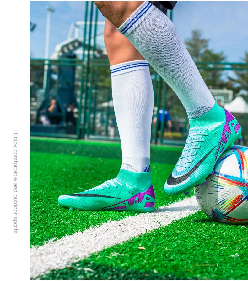 High Quality Ankle Outdoor Football Boots FG AG Spikes TF Cleats Soccer Custom Football Shoes For Men Athletic Soccer Shoes