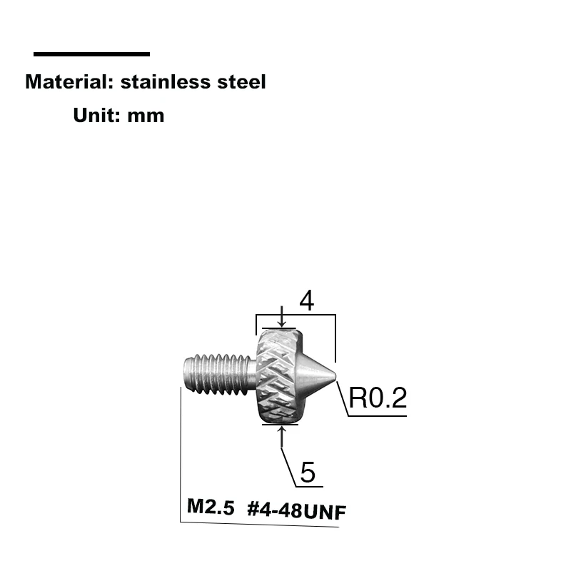 Non standard custom depth gauge altimeter dial gauge M2.5 30degrees 60 degrees 90 degrees Conical probe