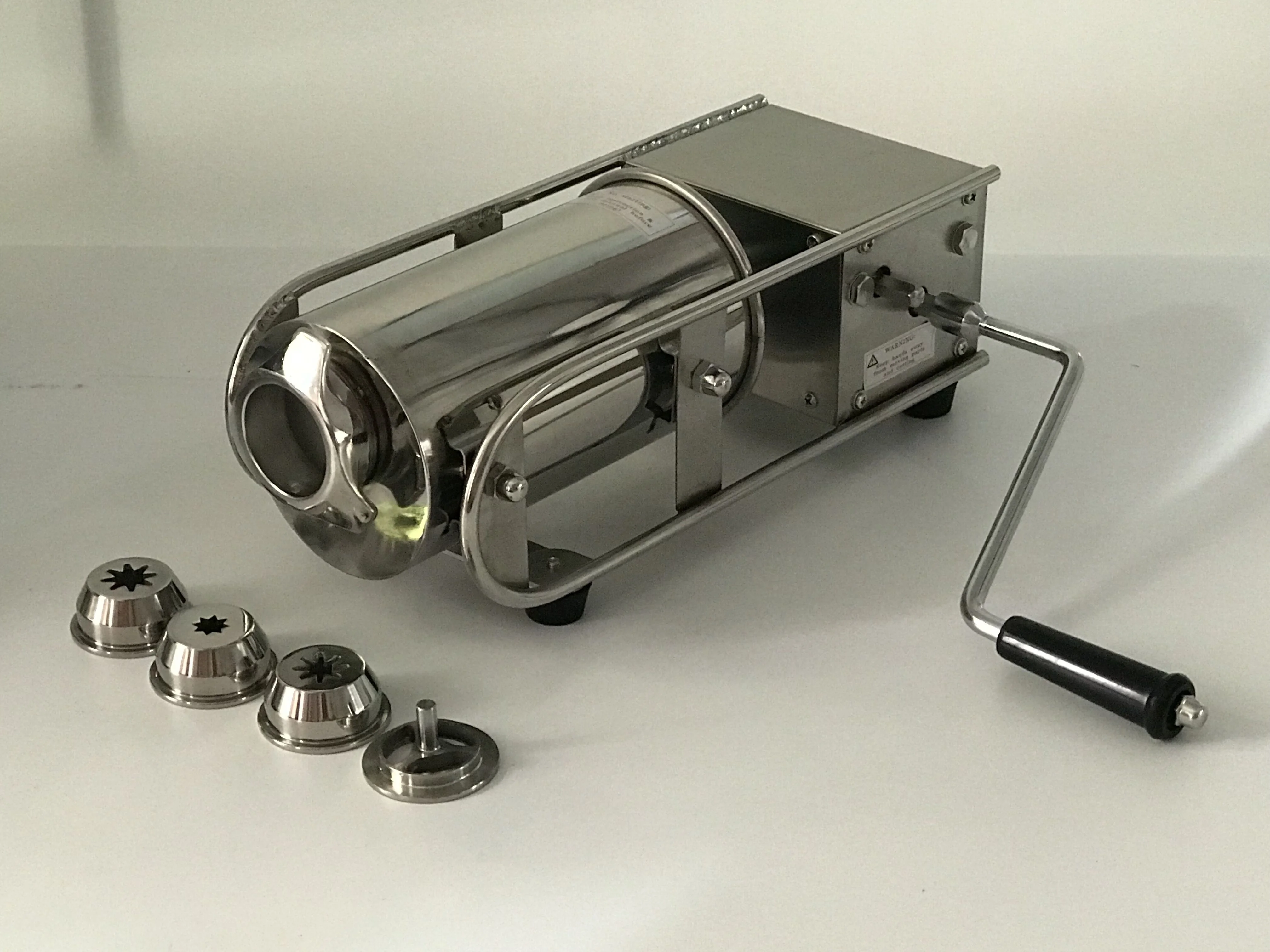 
Stainless steel 3L Horizontal Manual churros machine with 3 moulds deep fried dough sticks/Sausage stuffer 