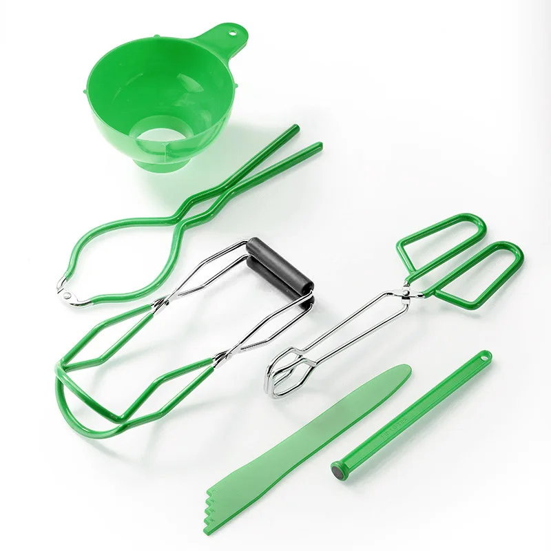 Hot Quality Canning Supplies 6 pcs Set of New kit Food Tong Clamp Steamer Basket Funnel Magnetic Lifting